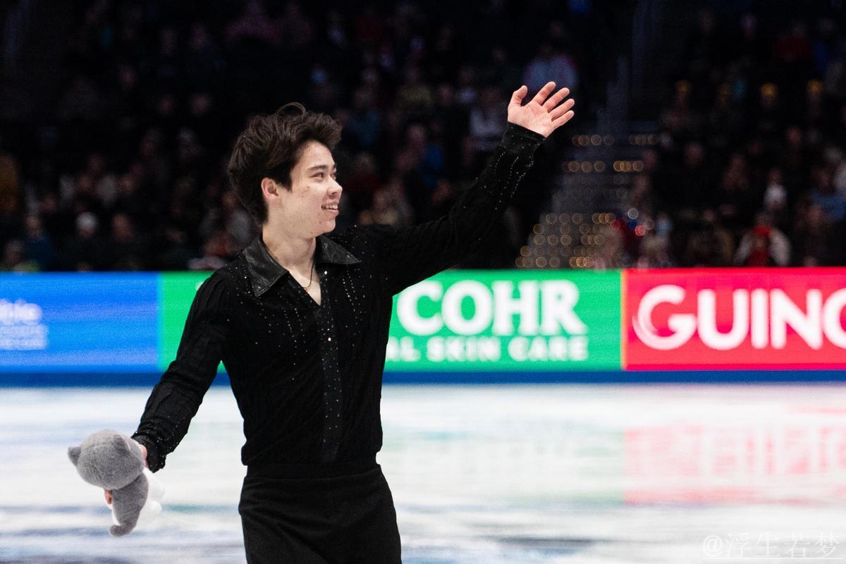 花样滑冰世锦赛男单赛场，戴大卫名列第18位